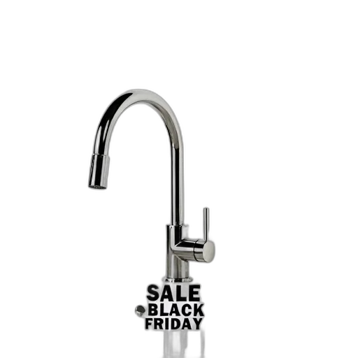 sleek, modern, kitchen, faucet transparent PNG cut-out
