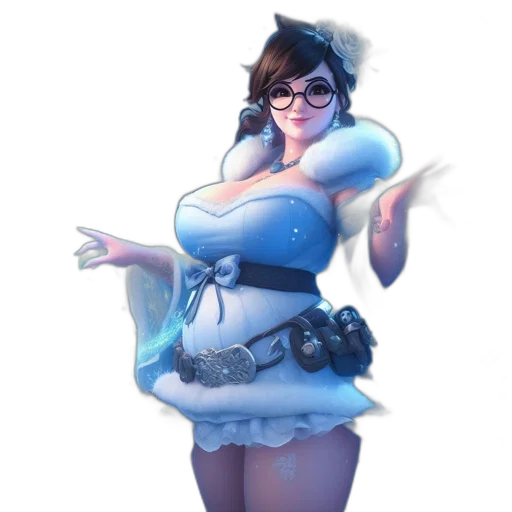 dress, staff, weapon, robot transparent PNG cut-out