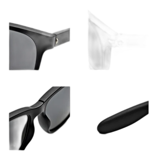 3d render, monochrome, collection, four transparent PNG cut-out