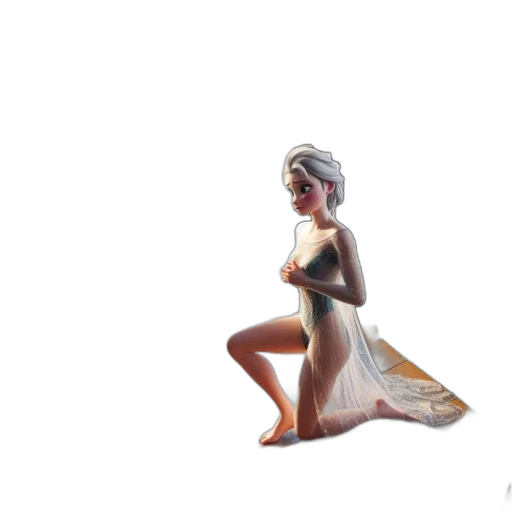 dress, creature, mask, crown transparent PNG cut-out
