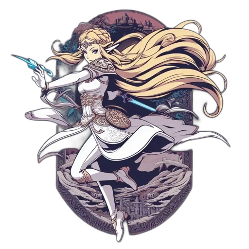 sword, staff, anime, pixel art transparent PNG cut-out