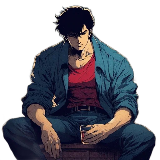 jacket, comic book art, concept art, anime transparent PNG cut-out