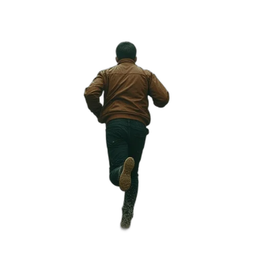 jacket, staff, creature, shoes transparent PNG cut-out
