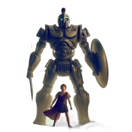 robot, dress, weapon, concept art transparent PNG cut-out