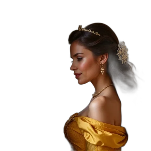 crown, jewelry, dress, face transparent PNG cut-out