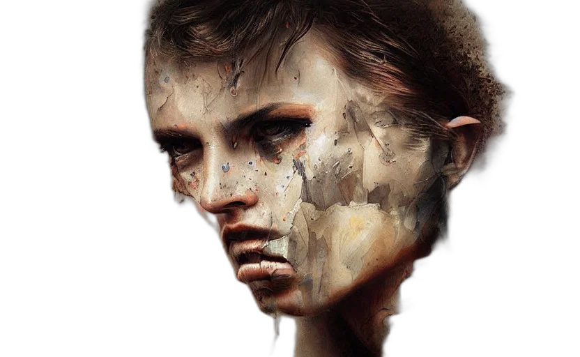 face, mask, robot, photorealistic transparent PNG cut-out
