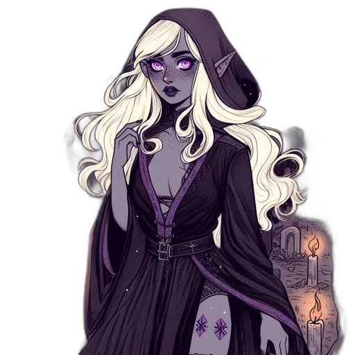 dress, staff, fantasy art, concept art transparent PNG cut-out