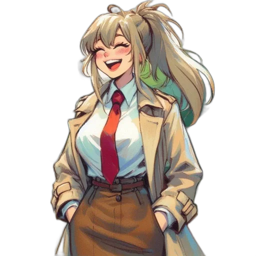 jacket, staff, dress, anime transparent PNG cut-out