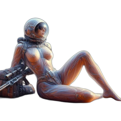 robot, dress, concept art, fantasy art transparent PNG cut-out