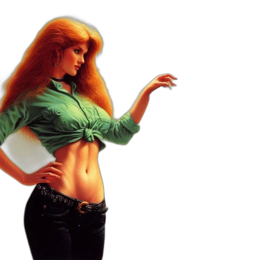 hair, photorealistic, concept art, comic book art transparent PNG cut-out