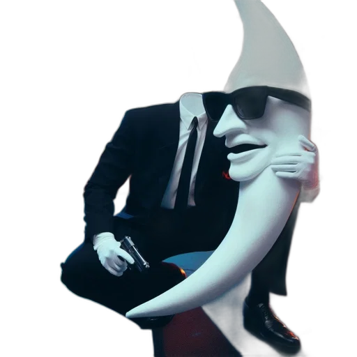 mask, hat, staff, robot transparent PNG cut-out
