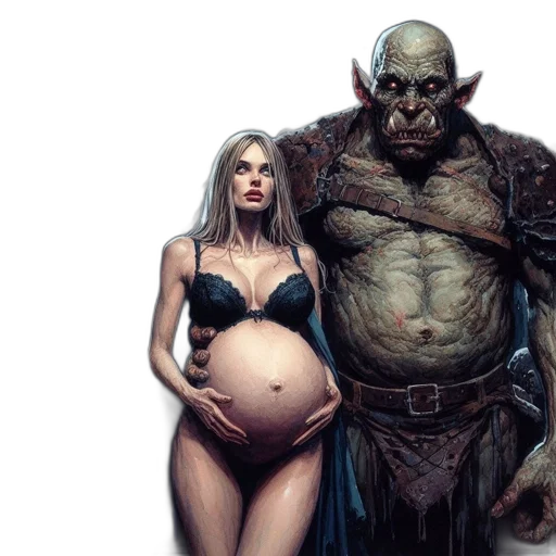 concept art, fantasy art, comic book art, photorealistic transparent PNG cut-out