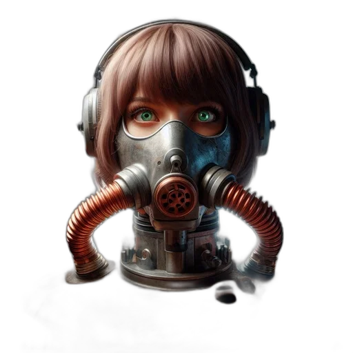 mask, robot, face, concept art transparent PNG cut-out