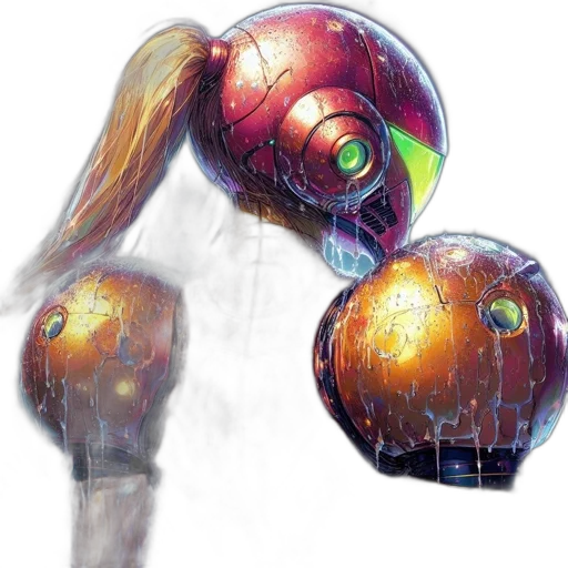 robot, weapon, hair, mask transparent PNG cut-out