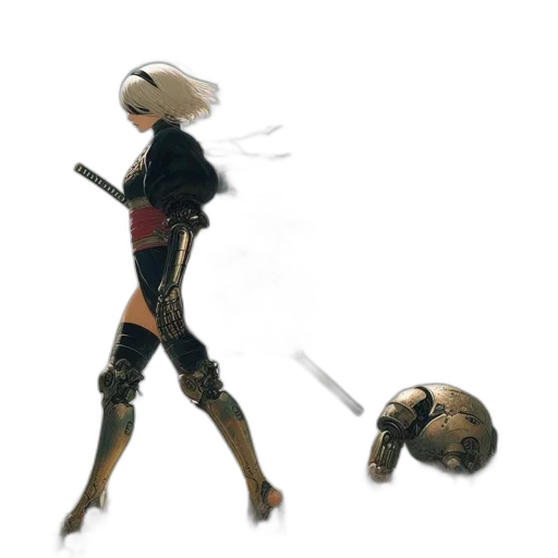 weapon, mask, robot, staff transparent PNG cut-out