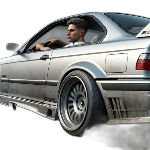 car, concept art, photorealistic, 3d render transparent PNG cut-out