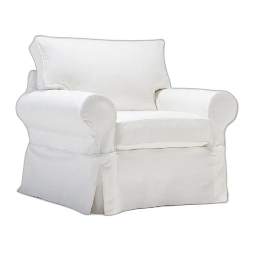 furniture, 3d render, white, slipcovered transparent PNG cut-out