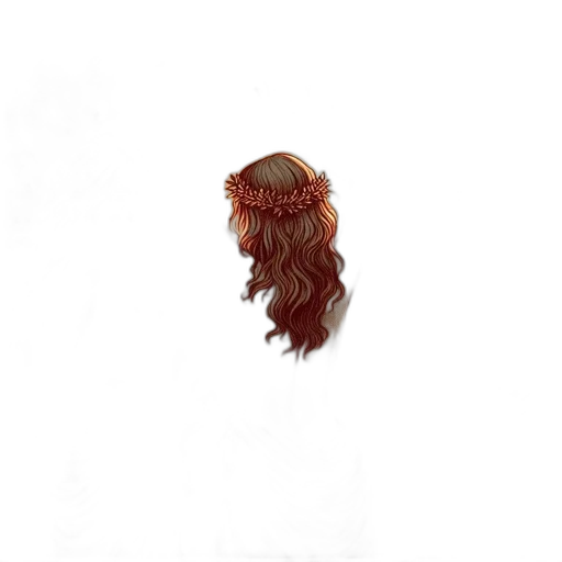 hair, crown, staff, hat transparent PNG cut-out