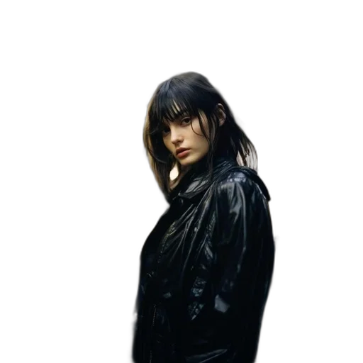 jacket, hair, face, dress transparent PNG cut-out