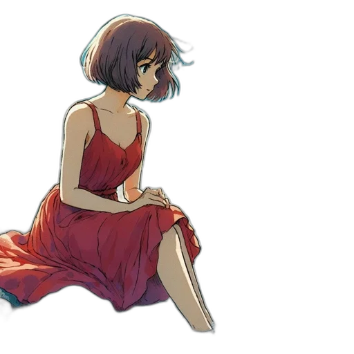 dress, flower, creature, watercolor transparent PNG cut-out