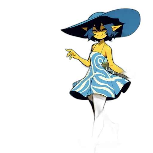 dress, hat, staff, crown transparent PNG cut-out