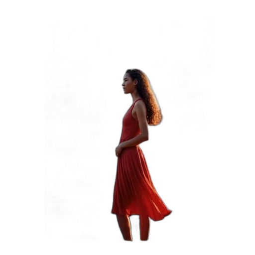 dress, staff, hair, umbrella transparent PNG cut-out