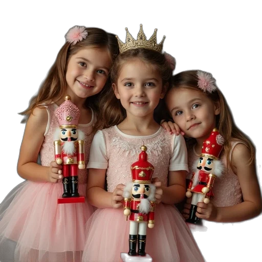 crown, group, young, girls transparent PNG cut-out