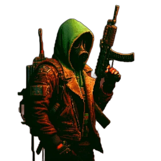 jacket, weapon, cyberpunk, concept art transparent PNG cut-out