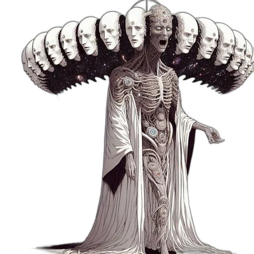 crown, mask, creature, staff transparent PNG cut-out