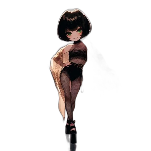 dress, staff, umbrella, hair transparent PNG cut-out