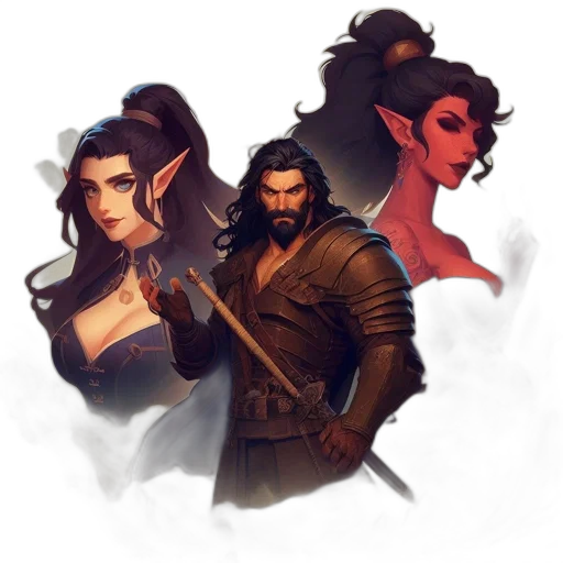 fantasy art, concept art, pixel art, comic book art transparent PNG cut-out