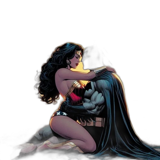 comic book art, concept art, batman, wonder transparent PNG cut-out