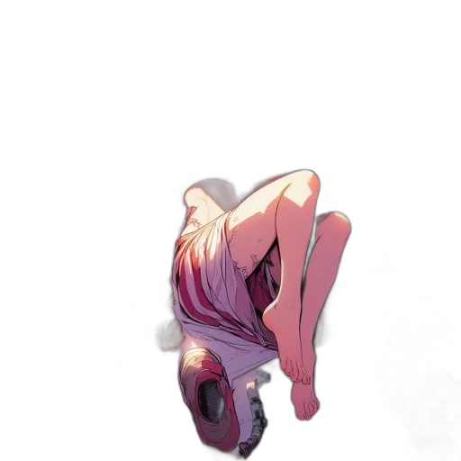 dress, creature, shoes, hair transparent PNG cut-out