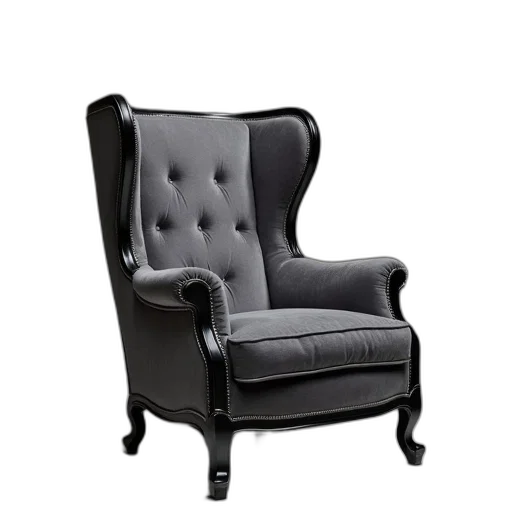 furniture, crown, 3d render, dark transparent PNG cut-out