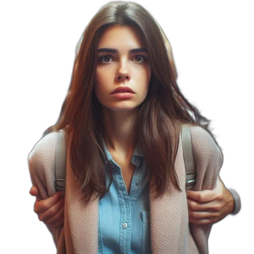 jacket, face, dress, hair transparent PNG cut-out