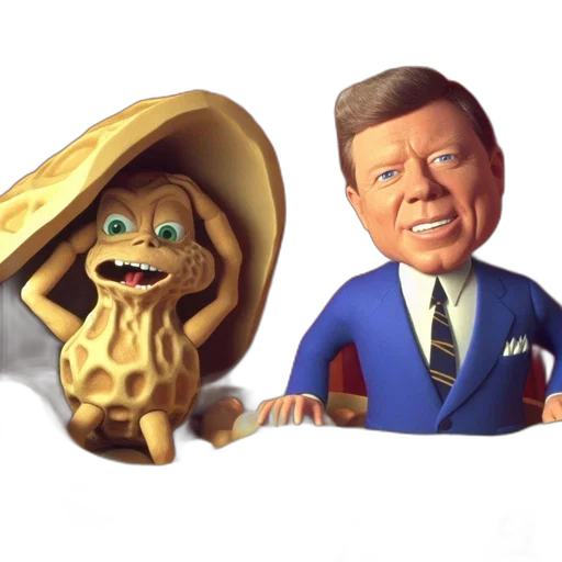 two, animated, characters, interact transparent PNG cut-out