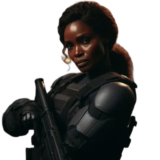 weapon, robot, face, staff transparent PNG cut-out