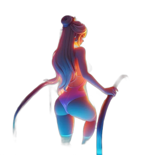 staff, sword, dress, creature transparent PNG cut-out
