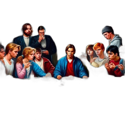 pixel art, concept art, photorealistic, oil painting transparent PNG cut-out