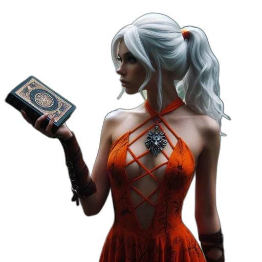 dress, fantasy art, concept art, comic book art transparent PNG cut-out