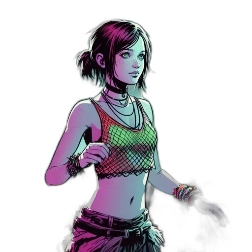 cyberpunk, comic book art, concept art, fantasy art transparent PNG cut-out