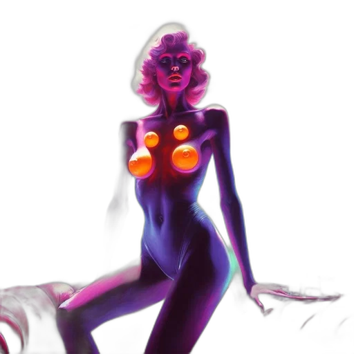 robot, creature, concept art, cyberpunk transparent PNG cut-out