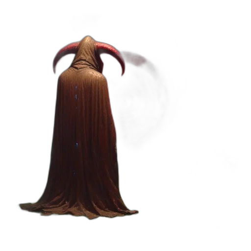 dress, hair, staff, creature transparent PNG cut-out