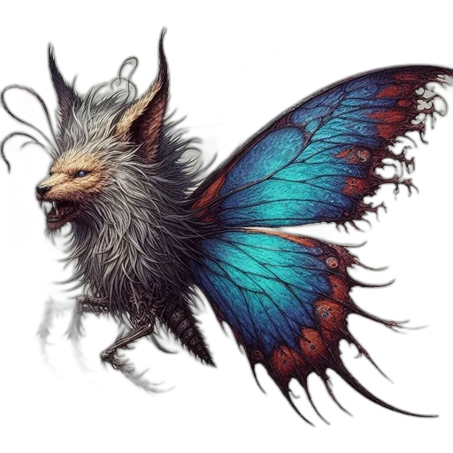 dragon, creature, animal, staff transparent PNG cut-out