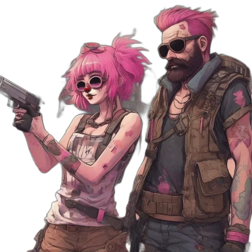 weapon, jacket, cyberpunk, concept art transparent PNG cut-out