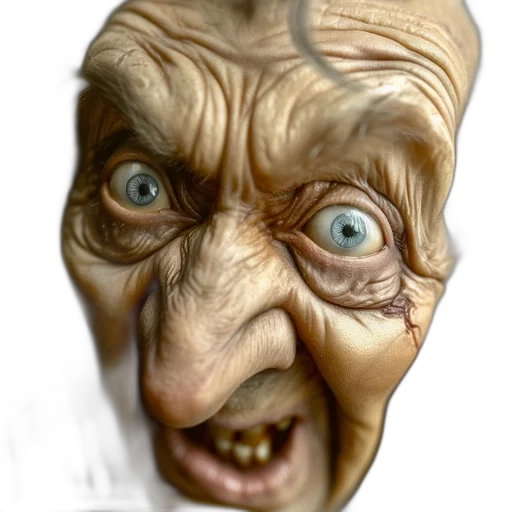 face, mask, creature, staff transparent PNG cut-out