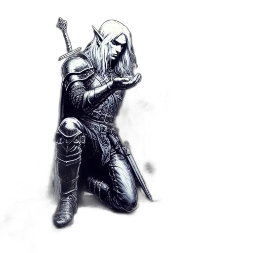 sword, weapon, staff, fantasy art transparent PNG cut-out