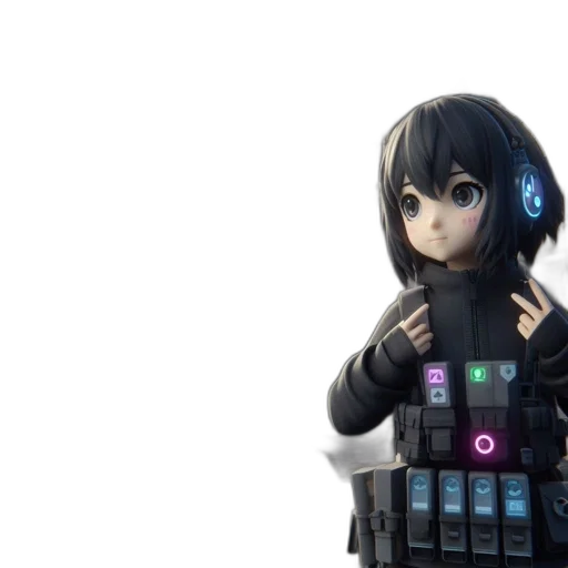robot, weapon, jacket, staff transparent PNG cut-out