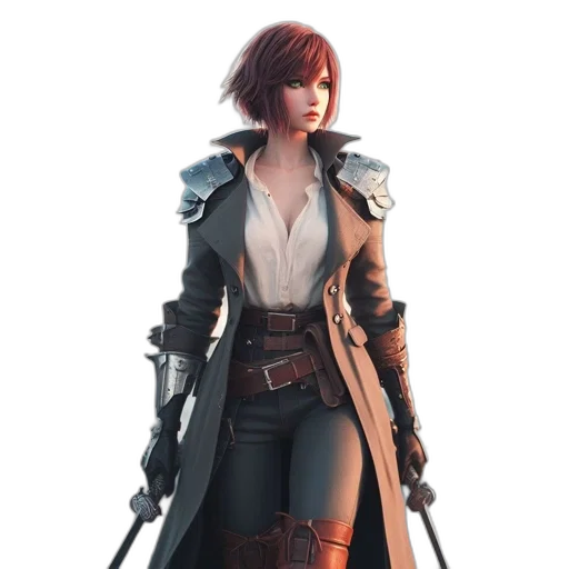 jacket, weapon, staff, sword transparent PNG cut-out
