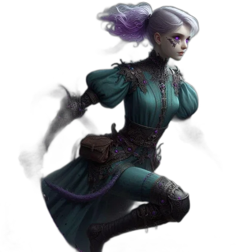 dress, staff, concept art, fantasy art transparent PNG cut-out